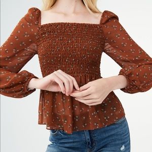 Aeropostale Smocked Blouse